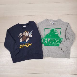 エックスガールステージス(X-girl Stages)のX-kids トレーナー2枚セット(Tシャツ/カットソー)