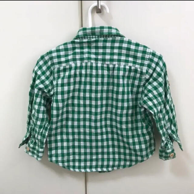 ギンガムチェックシャツ　95 キッズ/ベビー/マタニティのキッズ服男の子用(90cm~)(ブラウス)の商品写真