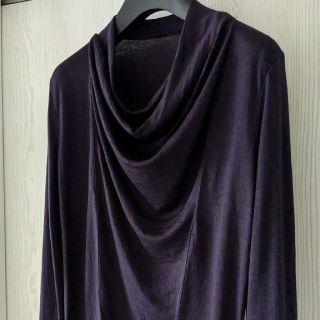 カルバンクライン(Calvin Klein)の【美品★ワインカラー】ドレープが美しいウール100%✦中古✦(ニット/セーター)