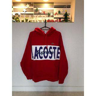 シュプリーム(Supreme)のイワシ様supreme lacoste logo hooded S sweat(パーカー)