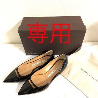 ペリーコ(PELLICO)の美品【PELLICO】ANELLI  ブラック(パテント)36.5(ハイヒール/パンプス)