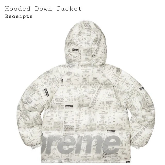 Supreme - Supreme☆Hooded Down Jacket Receiptsレシートの通販 by 