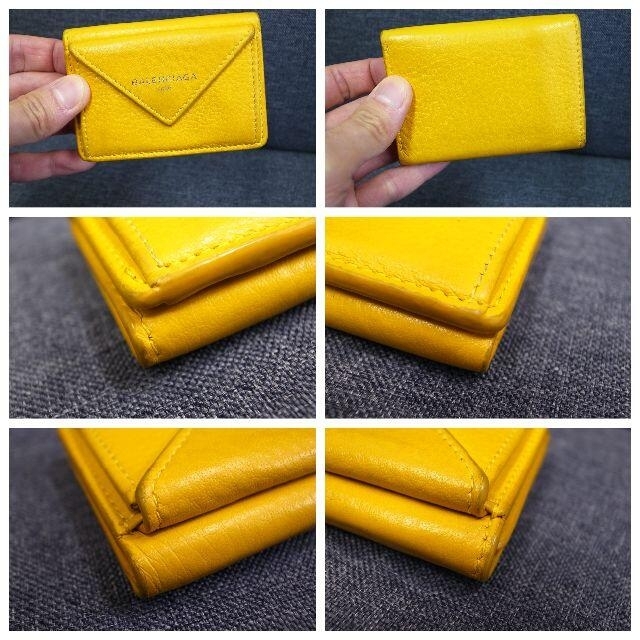 正規品☆バレンシアガ　ペーパーミニウォレット　折りたたみ財布　黄色　バッグ　財布 1