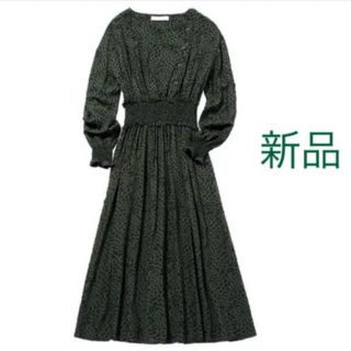 ザラ(ZARA)のZARA レオパード柄ワンピース ミモレ丈(ロングワンピース/マキシワンピース)