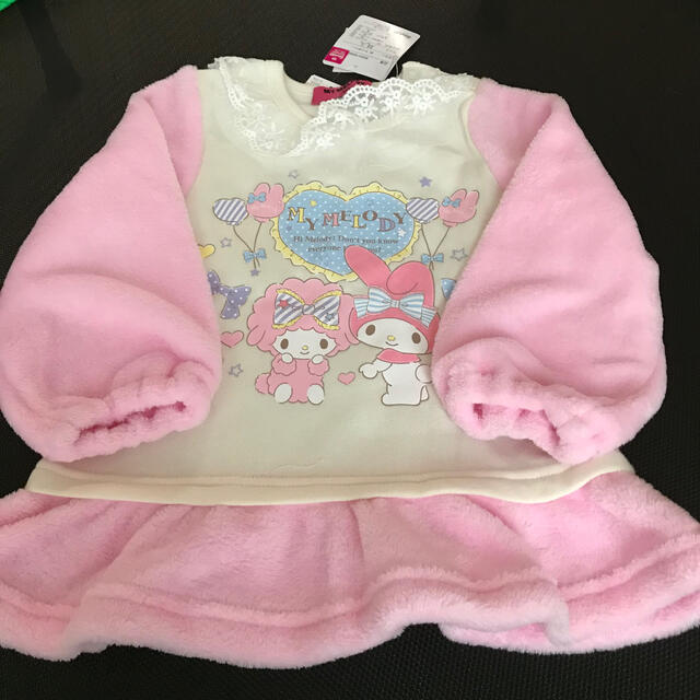 マイメロディ(マイメロディ)のマイメロ　裏起毛　トレーナー  90 キッズ/ベビー/マタニティのキッズ服女の子用(90cm~)(Tシャツ/カットソー)の商品写真