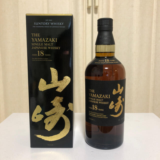 山崎18年　新品　未開封　マイレージシール付き食品/飲料/酒