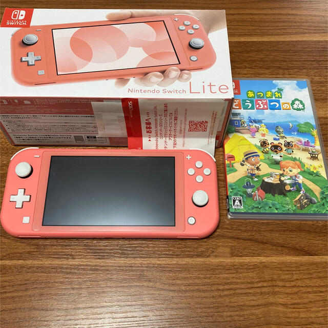 Nintendo Switch Lite コーラル 本体 店舗印あり。