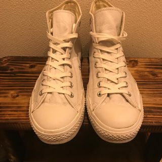 コンバース(CONVERSE)のオールスターハイカット　ホワイトレザー28cm(スニーカー)