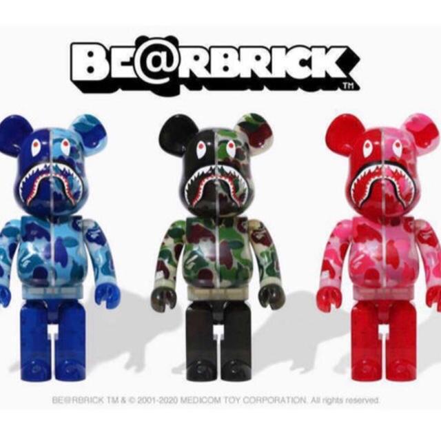 MEDICOM TOY - BAPE SHARK BE@RBRICK 1000% 3体セット