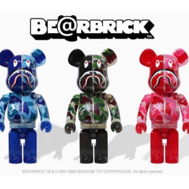 BAPE SHARK BE@RBRICK 1000% 3体セット