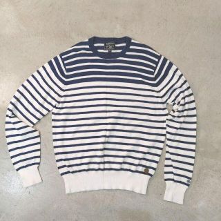 ウールリッチ(WOOLRICH)のウールリッチ コットン　ボーダーニット　M  WOOLRICH(ニット/セーター)