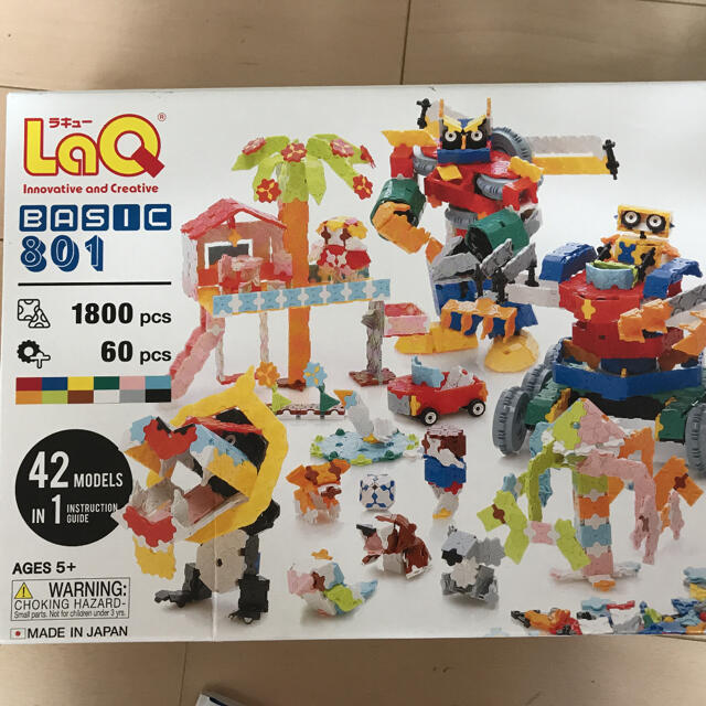 LaQ BASIC801 1860ピース　はじめてのLaQ 本付き キッズ/ベビー/マタニティのおもちゃ(知育玩具)の商品写真