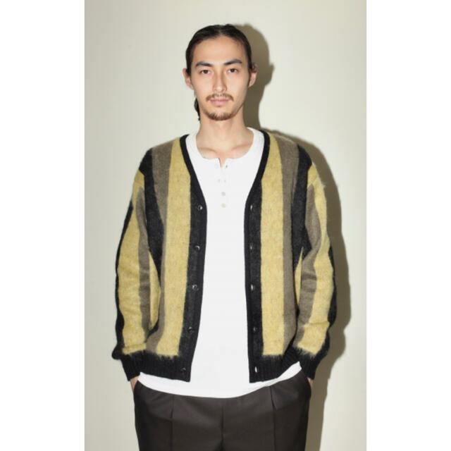 WACKO MARIA(ワコマリア)のワコマリア STRIPED MOHAIR CARDIGAN 新品未開封 最終価格 メンズのトップス(カーディガン)の商品写真