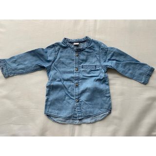 エイチアンドエム(H&M)のH&M ノーカラーデニムシャツ(シャツ/カットソー)