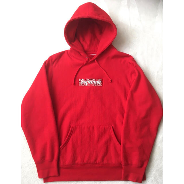 Supreme Bandana Box Logo Hooded Red L