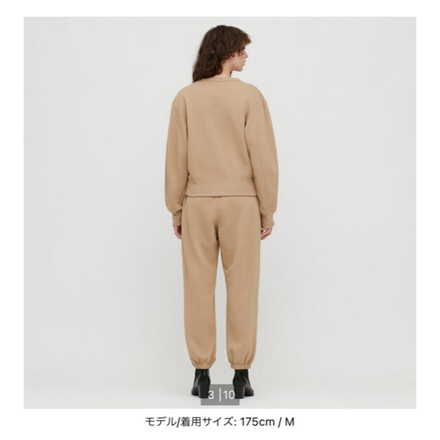 UNIQLO(ユニクロ)のUNIQLO U ユニクロユー　セットアップ　スウェット  ベージュ　M レディースのレディース その他(セット/コーデ)の商品写真