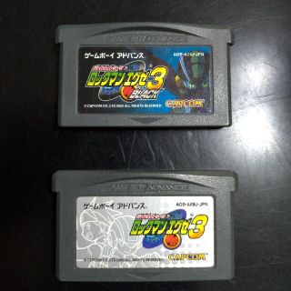 ゲームボーイアドバンス(ゲームボーイアドバンス)の〔ちー様専用〕ロックマンエグゼ3　ノーマル ＋ ブラック(携帯用ゲームソフト)