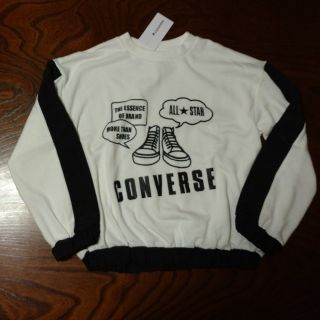 コンバース(CONVERSE)の新品！ CONVERSE  トップス 150 ホワイト 女の子(Tシャツ/カットソー)