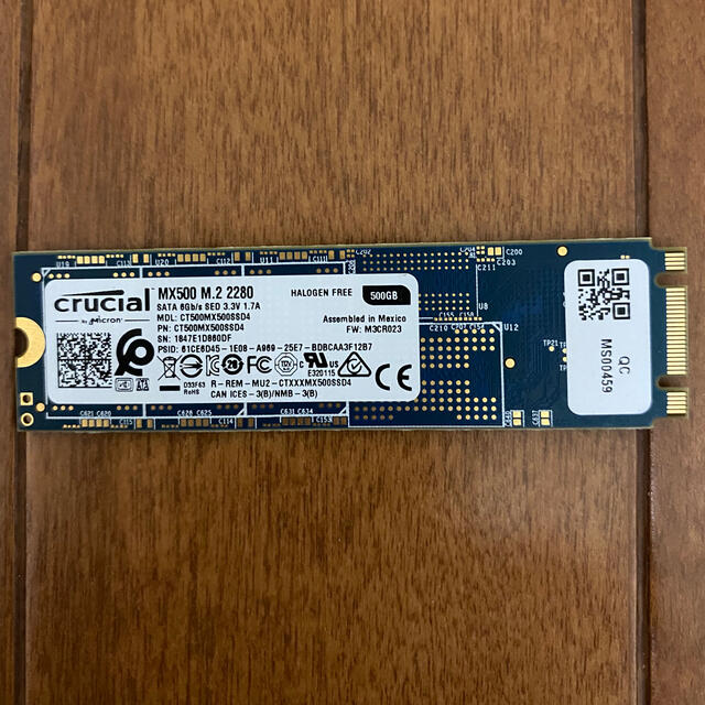 Crucial SSD M.2 500GB 1