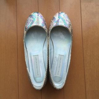 ステラマッカートニー(Stella McCartney)のステラマッカートニー ピンクパイソン靴(ローファー/革靴)