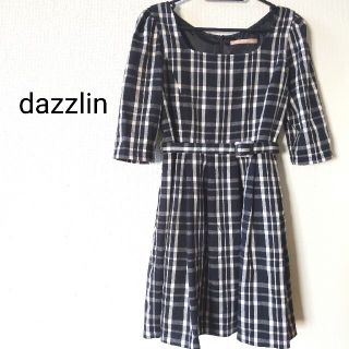 ダズリン(dazzlin)のdazzlin チェックワンピース 五分袖 秋服(ひざ丈ワンピース)