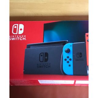 ニンテンドースイッチ(Nintendo Switch)の新型　Switch　ネオンレッド　スイッチ　本体　中古　(家庭用ゲーム機本体)