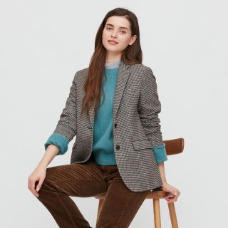 ユニクロ(UNIQLO)の未使用！ユニクロ　ツイードマニッシュジャケット(テーラードジャケット)