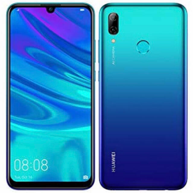 ANDROID(アンドロイド)のHUAWEI nova lite 3  SIMフリー  オーロラブルー　中古 スマホ/家電/カメラのスマートフォン/携帯電話(スマートフォン本体)の商品写真