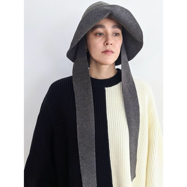 mediam knit hat グレー 完売品 【18％OFF】