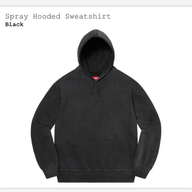 【S】Supreme Spray hooded sweatshirt黒Black