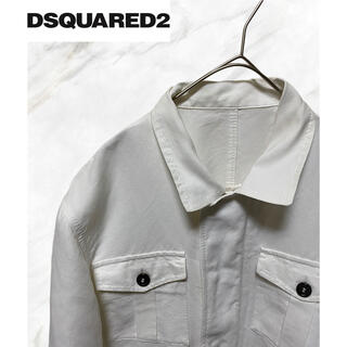 ディースクエアード(DSQUARED2)の【人気】dsquared 2  ミリタリー   ジャケット　Mサイズ　ホワイト(ミリタリージャケット)