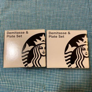 スターバックスコーヒー(Starbucks Coffee)のスターバックス　デミタスカッププレートセット　2個セット(グラス/カップ)