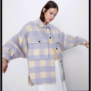 ザラ(ZARA)の★らん様専用★ZARA チェック柄オーバーサイズシャツジャケット(その他)