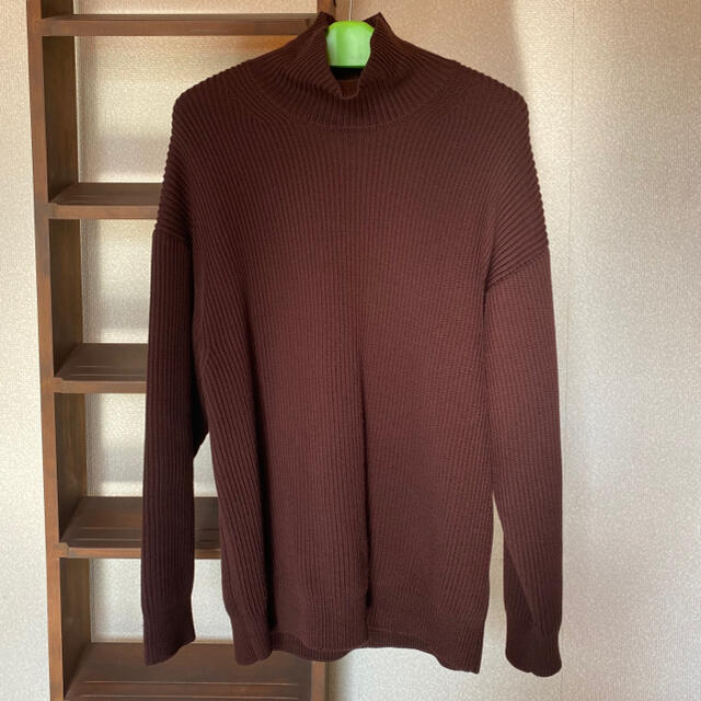 AURALEE FINE WOOL TURTLE NECK RIB KNITメンズ