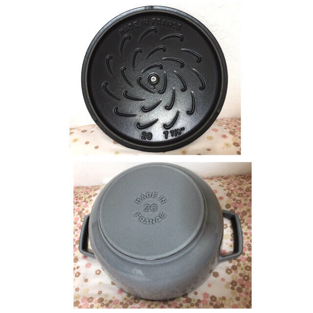 STAUB(ストウブ)のSTAUB ストウブ Wa-NABE ワナベ L 20cm グレー  インテリア/住まい/日用品のキッチン/食器(鍋/フライパン)の商品写真