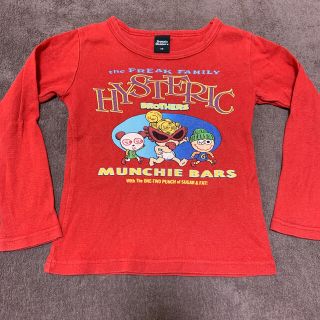 ヒステリックミニ(HYSTERIC MINI)のヒスミニ 110 赤 長袖 Tシャツ(Tシャツ/カットソー)