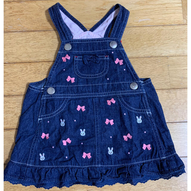 mikihouse(ミキハウス)のミキハウス　ジャンパースカート　S セット キッズ/ベビー/マタニティのキッズ服女の子用(90cm~)(ワンピース)の商品写真