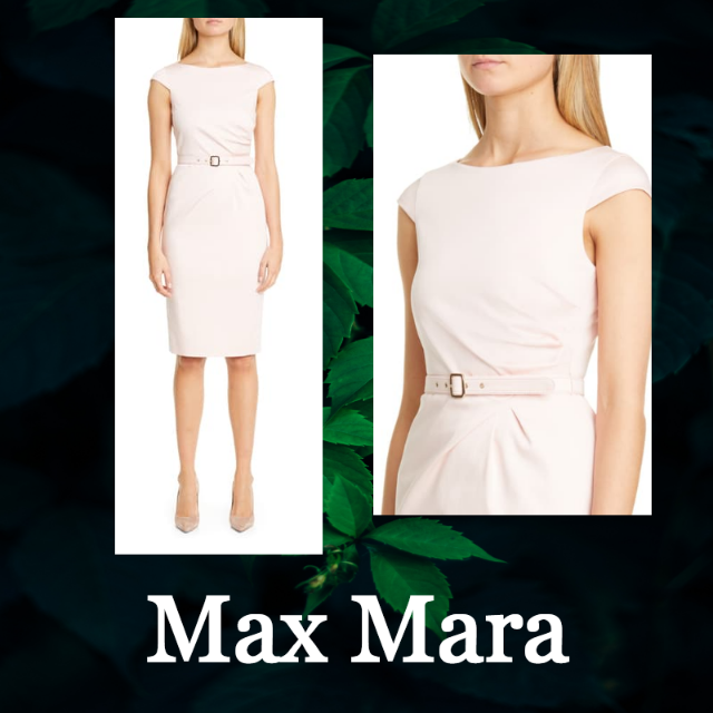 半額以下★SALE☆【Max Mara】ベルト　ストレッチ　コットンシースドレス