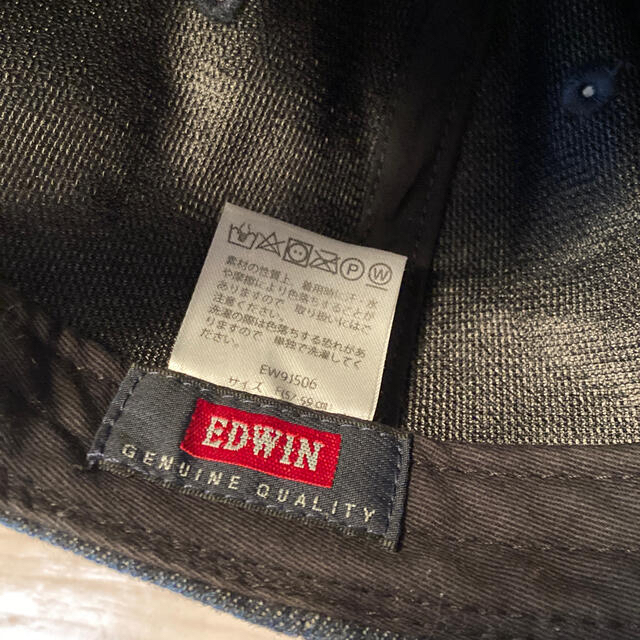 EDWIN(エドウィン)のメンズキャップ　EDWIN デニム生地 メンズの帽子(キャップ)の商品写真