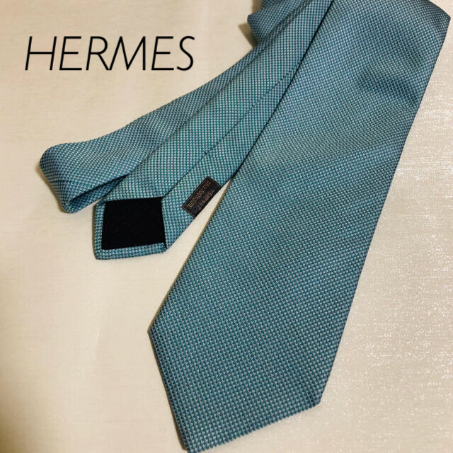 Hermes(エルメス)のHERMES   ネクタイ　ブルー　最高級　シルク メンズのファッション小物(ネクタイ)の商品写真