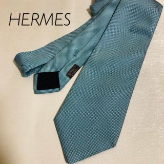 エルメス(Hermes)のHERMES   ネクタイ　ブルー　最高級　シルク(ネクタイ)