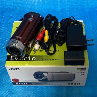 ビクター(Victor)のGZ-E117 ビデオカメラ 付属品 バッテリー2個付き(ビデオカメラ)