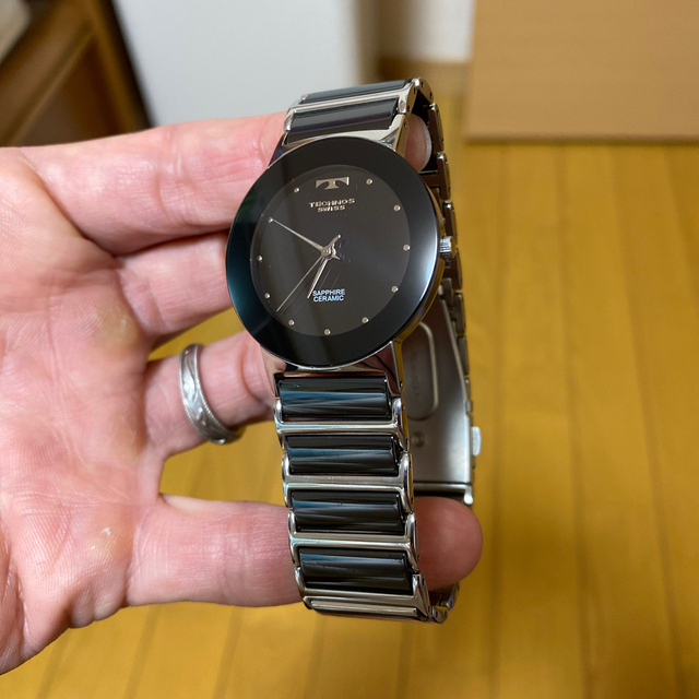 TECHNOS(テクノス)の価格交渉可 テクノス TECHNOS セラミック メンズ腕時計 TBM674TB メンズの時計(腕時計(アナログ))の商品写真