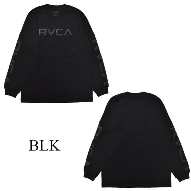 RVCA メンズ ロンT 黒