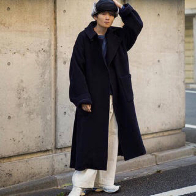 wellder メルトンコート boxy car coat ブラウン