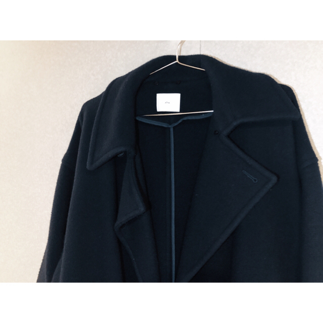 COMOLI(コモリ)のATHA / DOUBLE MELTON MAXI COAT(NAVY) メンズのジャケット/アウター(チェスターコート)の商品写真