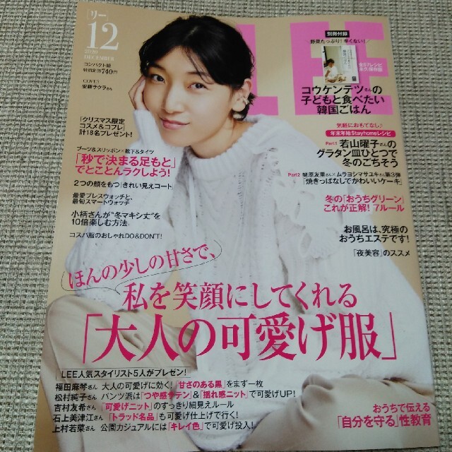 集英社(シュウエイシャ)のLEE（リー）2020年12月号　コンパクト版　本誌のみ エンタメ/ホビーの雑誌(ファッション)の商品写真