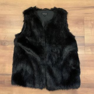 トップショップ(TOPSHOP)のTOP SHOPファーベストBLK(ベスト/ジレ)