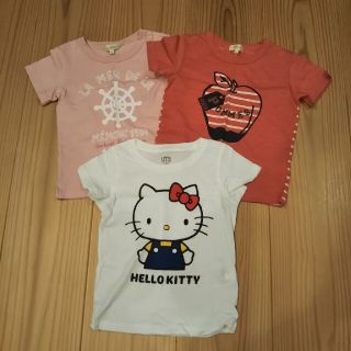 ハッシュアッシュ(HusHush)の【新品】100 HUSHUSH＆ユニクロ 女児用 半袖Ｔシャツ ３枚まとめ売り(Tシャツ/カットソー)