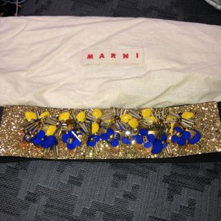 マルニ(Marni)のビーズ＆ビジュー装飾ベルト MARNI  ベルト(ベルト)